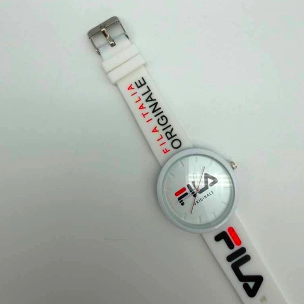 FILA Sport Style Wristwatch –‎ All White with Rubber Strap – Brand New